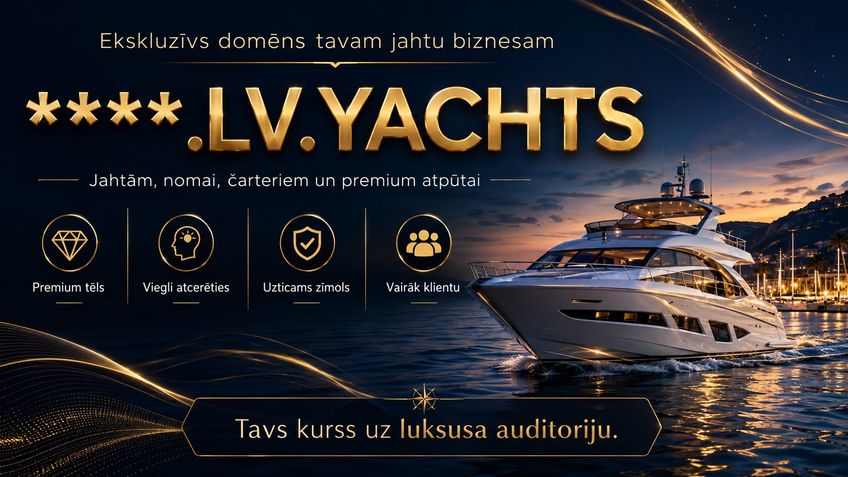 Promotional banner for lv.yachts